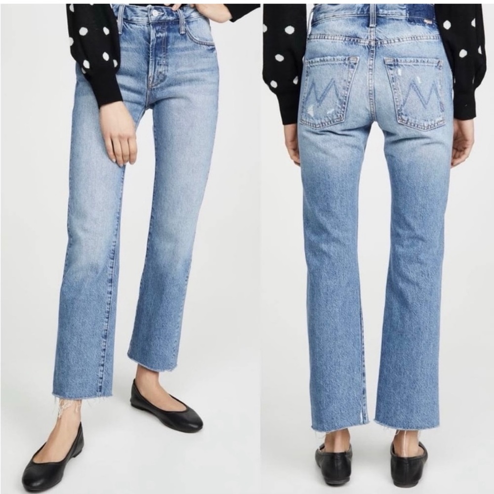 MOTHER The Scrapper Cuff Ankle Fray Jeans Sz 25